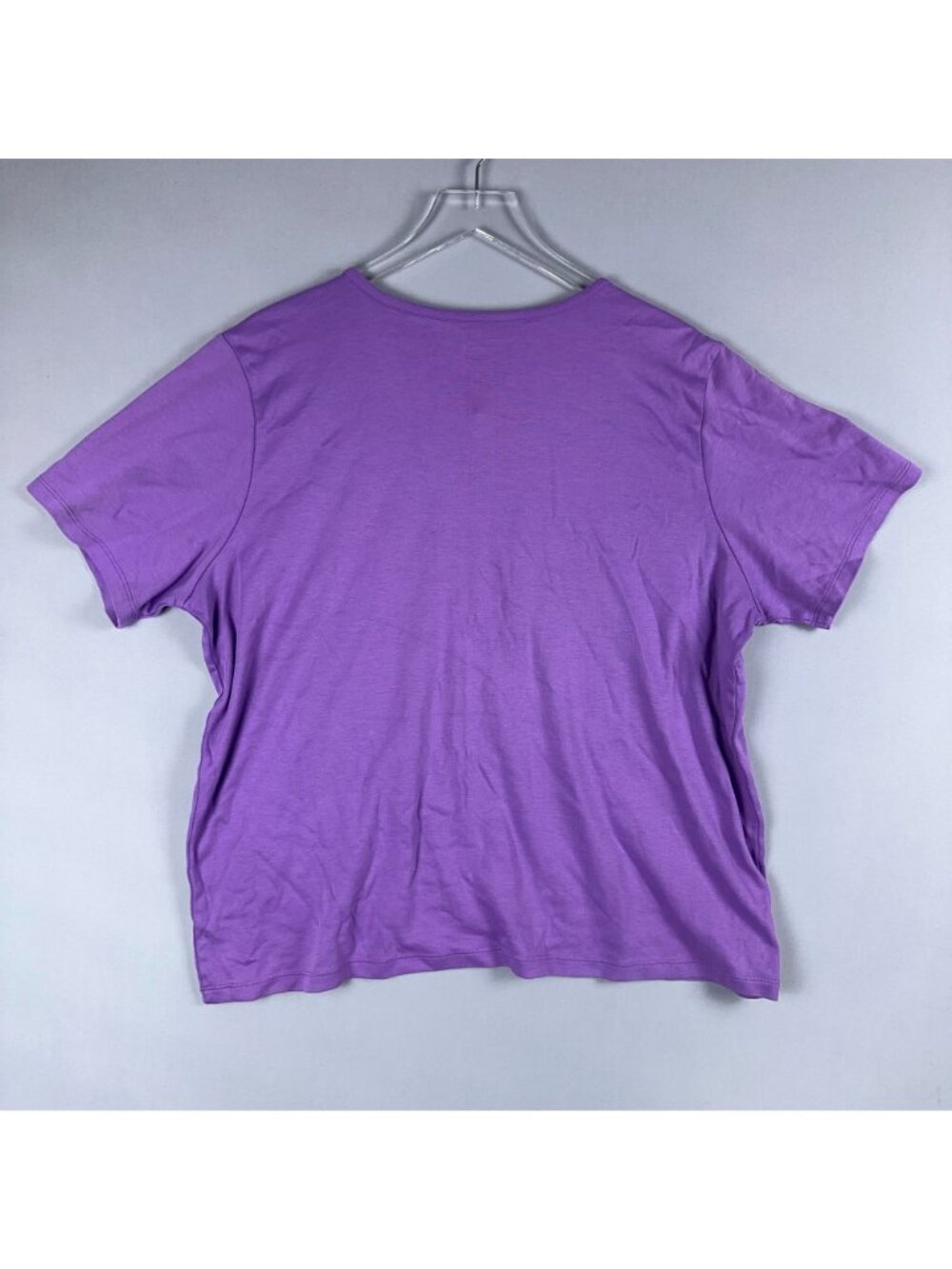 L.L. Bean T-Shirt Size 2X Purple V-Neck 100% Supima Cotton Short Sleeves - Picture 6 of 12